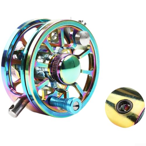 Carrete de pesca de metal de 60mm y 70mm con brazo giratorio 360 2
