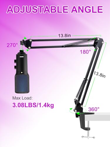 Rode NT-USB Mic Arm - Compatible with NT USB+/Mini/XCM-50, Boom Arm with Cable Sleeve by YOUSHARES - Image 3