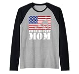 USA Amerikanische Flagge Feld Hockey Mama Frauen für sie Raglan