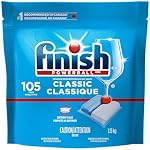 Finish Classique, Nettoyant et brillant au quotidien, Pas de préparation pré-rincée, Graisse et suppression des taches, Scrubs séchés sur les aliments, 105 Tables