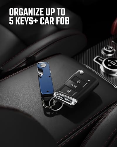 Image of Key Organizer for Men Compact Key Holder Minimalist Key Case Metal Key Chain Key Holder for Keychain Secures 2-5 Keys