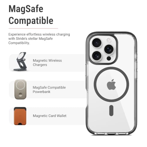 Image of DailyObjects Stride 3.0 Clear MagSafe Phone Case Cover for iPhone 16 Pro Max