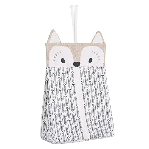 Levtex Baby - Bailey Crib Bed Set - Baby Nursery Set - Charcoal, Taupe, White - Neutral Forest Theme - 5 Piece Set Includes Quilt, Fitted Sheet, Diaper Stacker, Wall Decal & Skirt/Dust Ruffle #TOP3