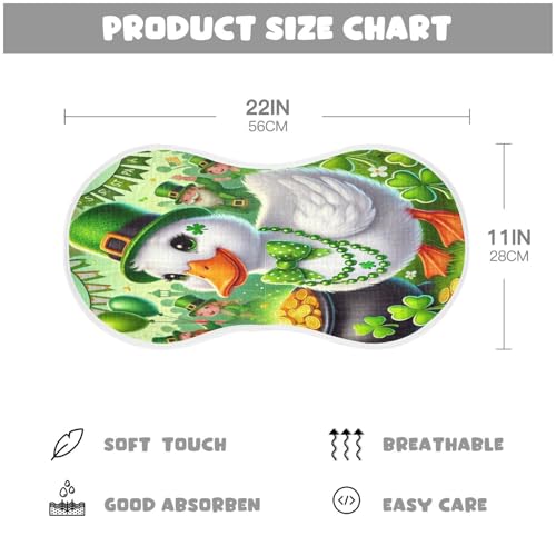 St Patricks Duck Baby Burp Cloths Soft Burp Cloth Rags Cotton Burp Clothes Absorbent Muslin Burp Cloths for Girl Unisex Boy Newborn 1 Pack 22x11 Inches2