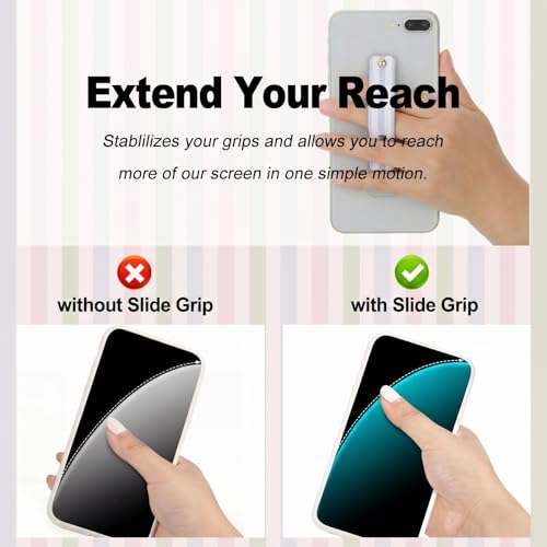 Image of Weewooday 6 Pieces Phone Grip Holder Cell Phone Grip Strap Telescopic Finger Strap Stand Universal Finger Kickstand for Most Smartphones (Pink, Green, Blue,Stripe)