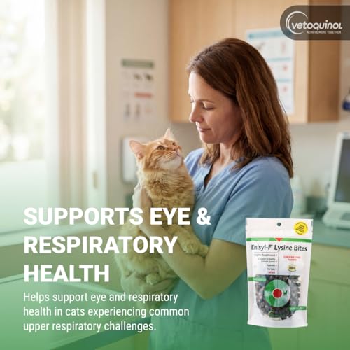 Vetoquinol Enisyl-F Lysine Bites - L-Lysine Chews for Cats & Kittens - Daily Supplement for Immune, Respiratory & Eye Health Support - Aids with Sinus Congestion, Sneezing & Runny Noses - 6.4oz (180g) - Image 3
