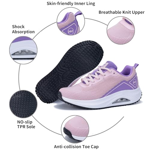 Image of Gyeice Women's Walking Shoes Arch Support Orthotic Breathable Tennis Sneakers for Plantar Fasciitis Pain Relief US 5.5-11