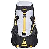 Eingebaute Regenhülle Trespass Inverary, Black, Wasserdichter Rucksack 45 Liter mit eingebauter Regenhülle, Schwarz