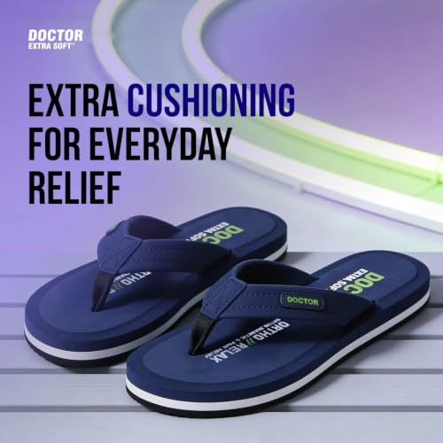 Image of DOCTOR EXTRA SOFT Ultra Cushion Slippers for Men's| Lightweight & Comfortable| Orthopedic & Diabetic| Casual & Stylish| Non-Slip Durable Mcr Dr Chappals & House Flip flops For Gent's & Boy's D-32