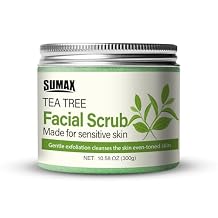 Sumax 300g Transparent Jar Tea Tree Facial Scrub