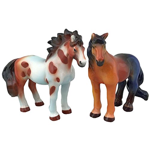 Westland GiftwareIndian Pony & Stallion Red Magnetic Salt & Pepper Shaker Set, Multicolor