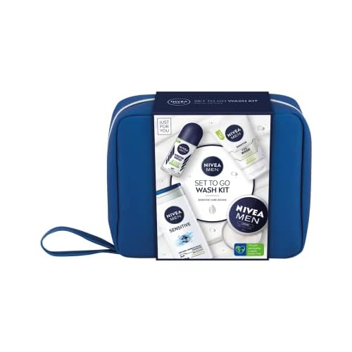 NIVEA MEN Set To Go Wash Kit Gift Set (5 Pieces), Men's Gift Set