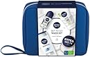 NIVEA MEN Set To Go Wash Kit Gift Set (5 Pieces), Men's Gift Set Includes Shower Gel, Face Wash, Anti-Perspirant Roll-On, Moisturising Cream and Hanging Wash Bag