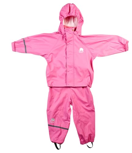 Celavi Celavi - Conjunto de ropa de lluvia básica unisex de poliuretano sólido CeLaVi de poliuretano sólido, rosa, 120