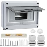 Scatola Derivazione Esterna Ip65 5 Vie Fusibili Ottone 1 Fila 8 Moduli