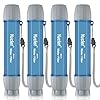 4 Pack Water Filter Straw, Portable Personal Water Filtration System, Water Purifier Survival, Emergency Preparedness for Camping Hiking Drinking Travel Hunting and Family Outing