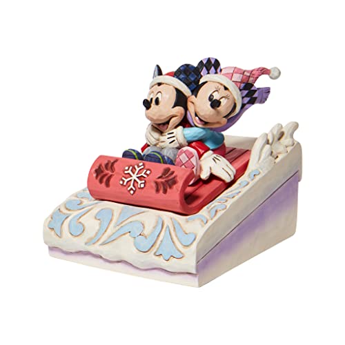 Enesco Disney Traditions By Jim Shore Mickey And Minnie Mouse Sledding Sweethearts Figurine, 4.5 Inch, Multicolor #TOP7
