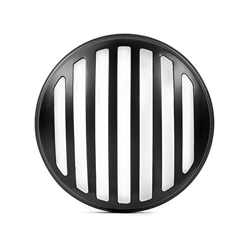 5.75" Pulgadas Negro Rejilla Parrilla Metal Faro Funda para Motocicleta Brat Moto