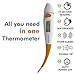 Konquest KDT-1201 Best Digital Medical Thermometer, Highly Accurate and Fast, Easy to Use, 10 Second Reading. Detect Fever Quickly - Oral Armpit and Rectal Thermometer for Babies Children and Adults