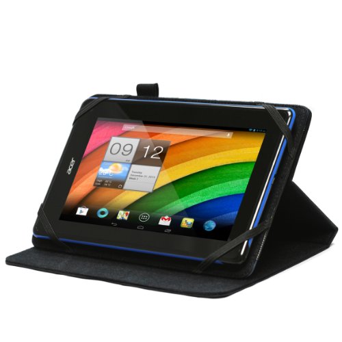 Navitech Housse étui Rotatif avec Support intégral, idéal pour Memup SlidePad SP-NG804DC (Noir)