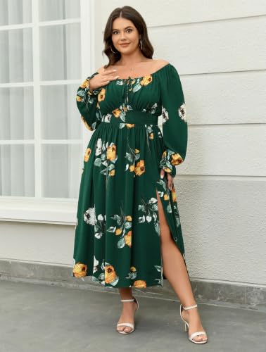 Image of SHESTARR Women's Plus Size Dress Long Sleeve Milkmaid Dress
