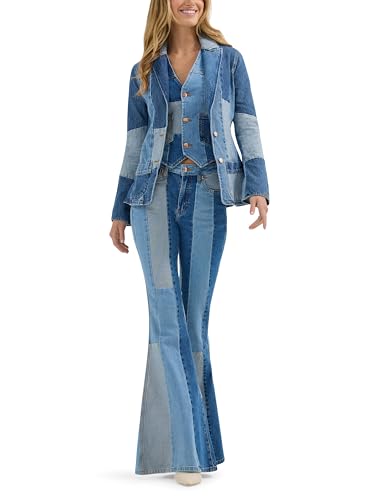 Blazer Femme Wrangler X Lainey Wilson Patchwork en denim