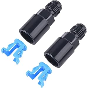 EVIL ENERGY 6AN Male to 3/8″ & 5/16″ SAE Quick-Disconnect Female Push-On EFI Fuel Rail Fitting 2PCS