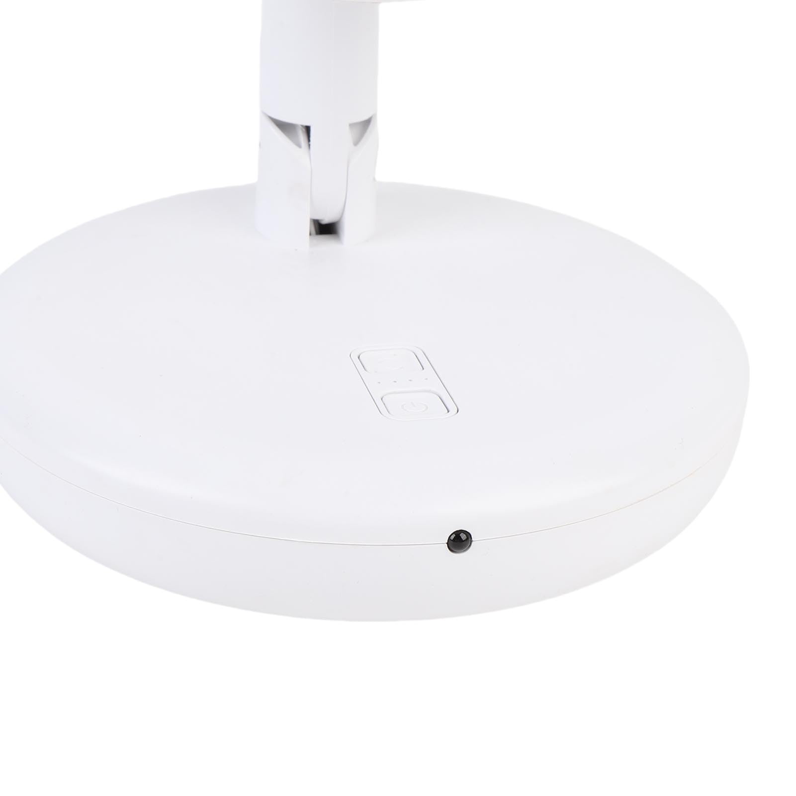 Ventilatore da tavolo portatile pieghevole Batteria ricaricabile a lunga durata Ventilatore da tavolo oscillante silenzioso con timer a luce LED rotondo remoto per viaggi in