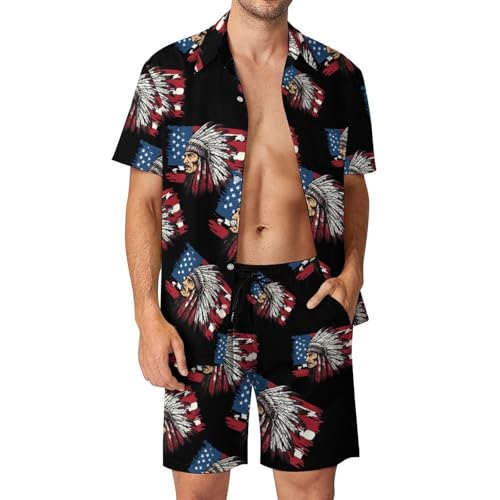 Ropa cómoda de verano Indian Chief evita el calor con este conjunto coordinado de playa
