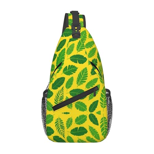 Morrales de tipo sling liviano ultraligero con estampado hoja banana miniatura 1