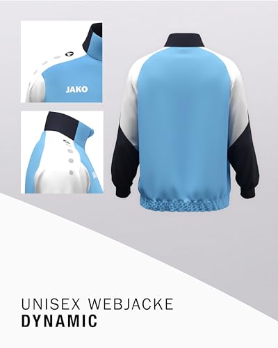 JAKO Unisex Webjacke Dynamic, skyblue/weiß/marine, XS – Ansicht 5