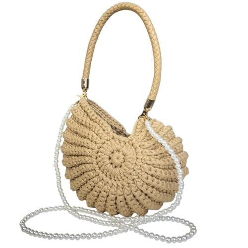Sac à main au crochet de créateur texture coquillage finitions premium