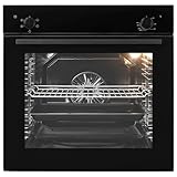 Oranier Einbau Backofen - Elektro-Ofen autark mit 6 Programmen, 80 Liter Garraum, versenkbare Knebel inkl. Zubehör & Teleskopvollauszug für eine Ebene