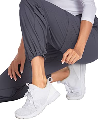 Mokermi Women's Zip Off Hiking Pants Quick Dry Water Resistant Convertible Cargo Lightweight Stretch Outdoor For Camping Travel Grey #TOP4