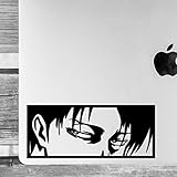 Levi Akerman Attack on Titan Vinyl Decal Sticker Car Bumper Window Laptop Gift Mug Tumbler Custom Symbol Logo (Black)