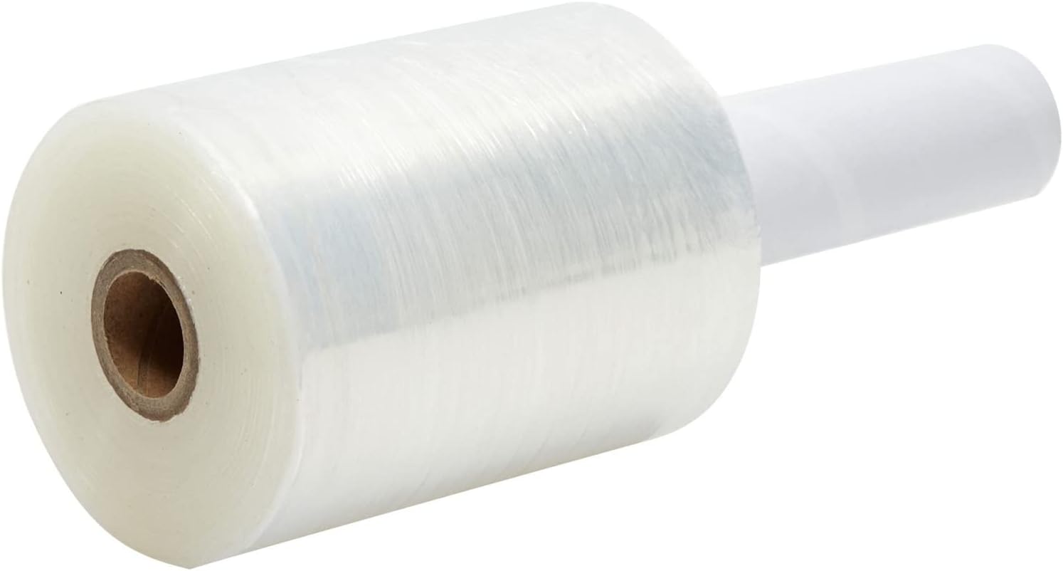 4 Pack Stretch Wrap, 5" by 1000 ft per Roll, Thick Clear Cling Film for Packing Moving Furniture : Office Products
