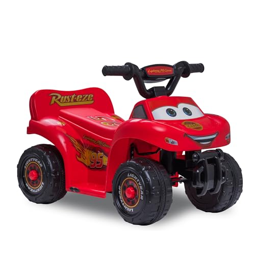 Kid Trax Toddler Disney Cars Quad Ride On Toy, Kids 1.5-3 Years Old, 6 Volt Battery and Charger Included, Max Weight 45 lbs, Lightning McQueen Red