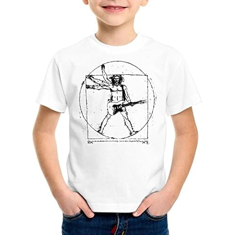 Camiseta para Niños style3 Da Vinci Rock, Color: Blanco, Talla: 164 Cover