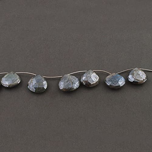 Perles coeurs labradorite argentée pour créer vos bijoux d'été et accessoires bohèmes