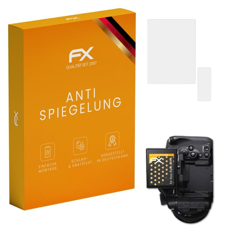 atFoliX Screen Protector compatible with Sony Alpha a99 II Screen Protection Film, anti-reflective and shock-absorbing FX Protector Film (Set of 3)