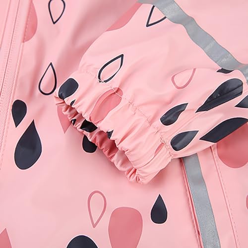 Toddler Baby Boys Girls Cute Print 𝚆aterproof Jackets Zip Up Dinosaur Windproof Long Sleeve Jacket4