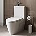 Affine® Bordeaux Modern Bathroom Cloakroom 2 in 1 Close Coupled Toilet & Wash Basin Combi Set Combined Sink with Tap & Waste D Shape Pan, White Gloss