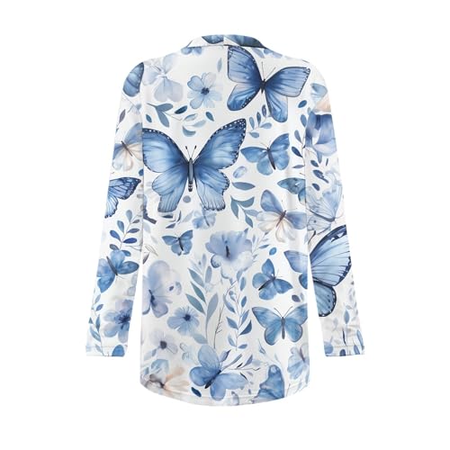 Image of Cardigan Sweaters for Women Long Sleeve Cardigan Soft Drape Open Front Fall Dusters V-Neck Jackets Dressy Loose Coat