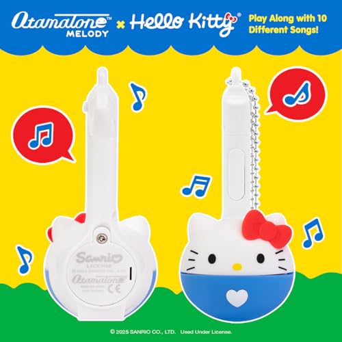 Image of Otamatone Melody Sanrio Electronic Instrument Toy Keychain - Hello Kitty