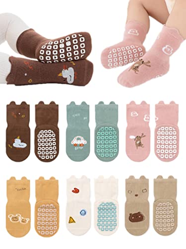 Baby Non-skid Socks Toddler Newborn Infant Non Slip Socks with Grips Anti-Slip Girls Boys Floor Trampoline Socks