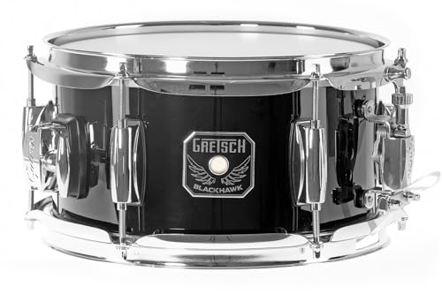 Gretsch SD Snare Drum - Black Hawk Mighty Mini - Full Range - Casco de álamo de 7 capas - Herrajes cromados - negro - 10'x5,5' - BH-5510-BK
