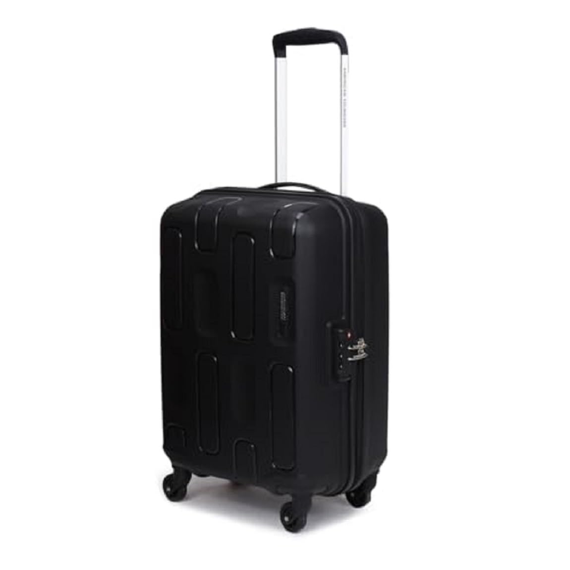 American Tourister Ivy 2.0, 55 CM Small Hard Polypropylene Spinner Wheel Cabin Suitcase/Trolley Bag for Travel with Mounted TSA Lock & Smooth Sliding Wheels for Women & Men - Black