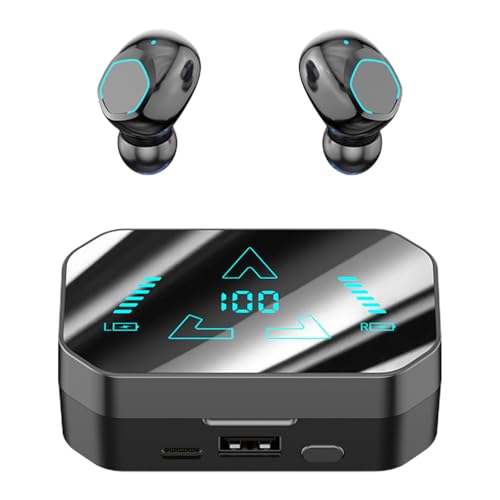 Auriculares inalámbricos: auriculares con cancelación de ruido inalámbrica | auriculares inalámbricos | auriculares deportivos con pantalla LED | auriculares deportivos recargables de baja latencia