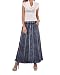 Style J Blue Waterfall Long Denim Skirt