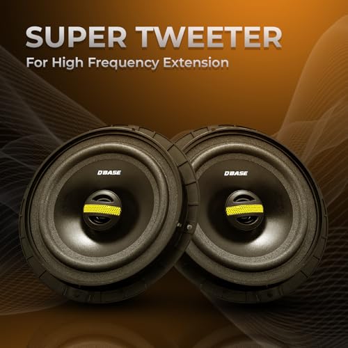 Image of DBASE DBSP6570 6.5 inch Two-Way Coaxial Car Speakers | Powerful High Bass & Crystal Clear Sound | Universal Fit for Cars, SUVs & Trucks | Premium PP Cone | Treated Rubber Surround | Easy Installation